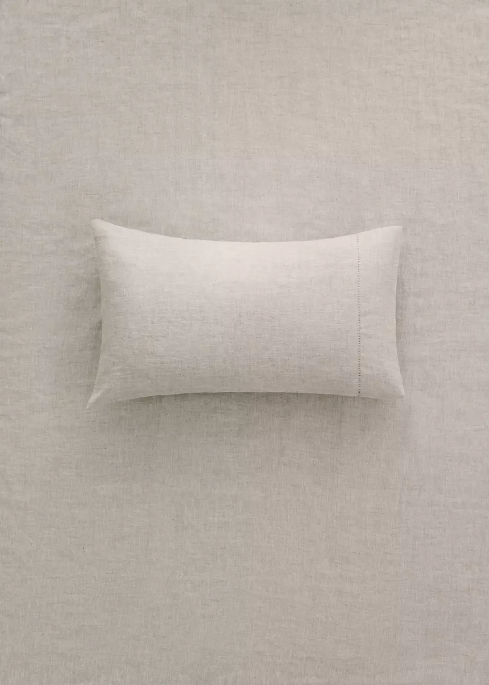 Taie d'oreiller lin lavé ajouré 30x50 cm, MANGO HOME