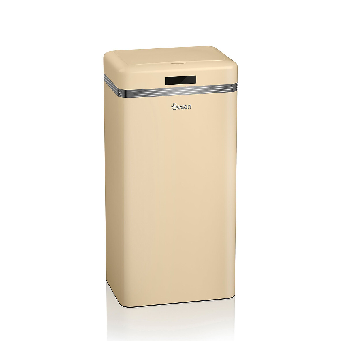 Retro 45L Square Sensor Bin in Cream, SWAN