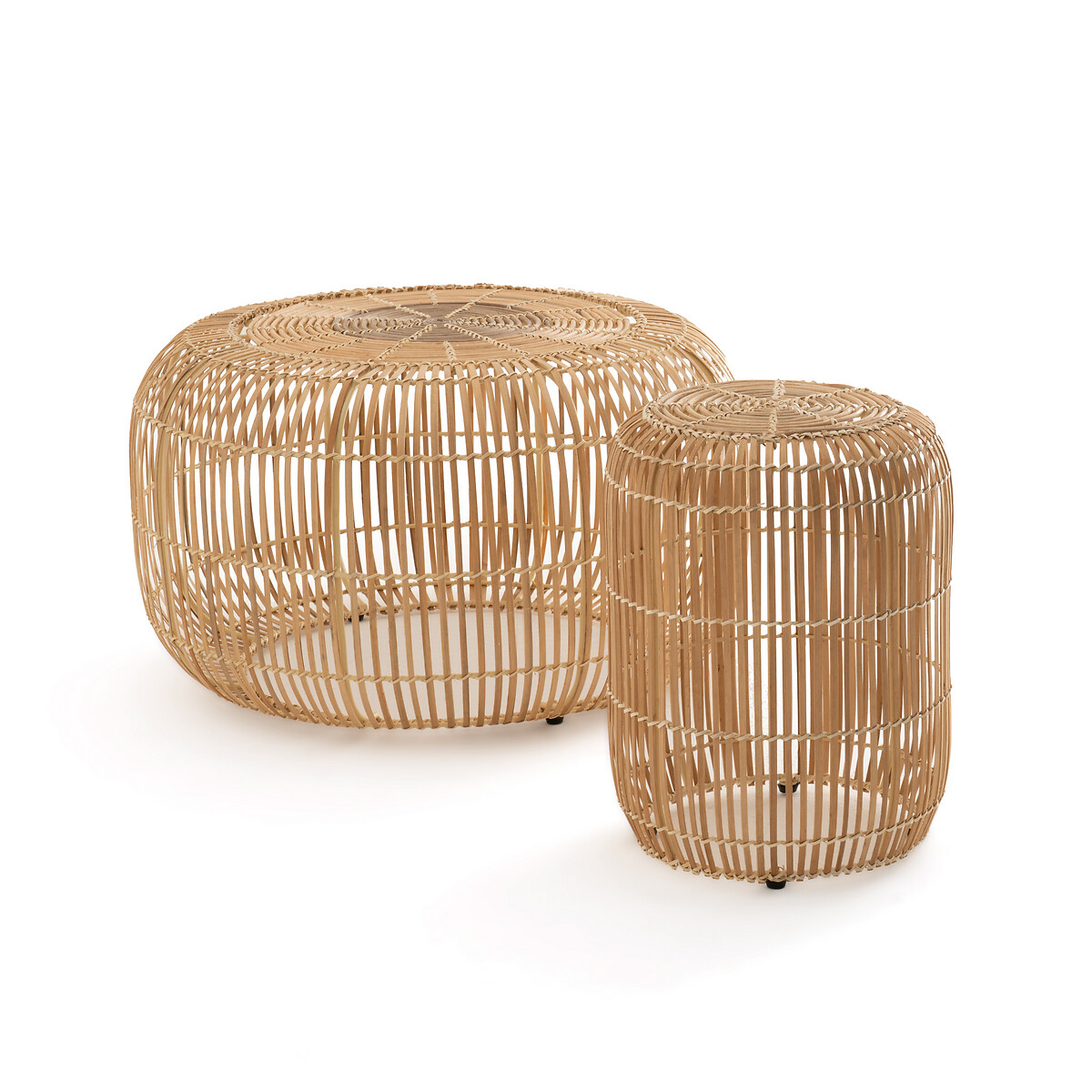 Product photograph of Bangor Braided Bamboo Side Table from La Redoute UK.