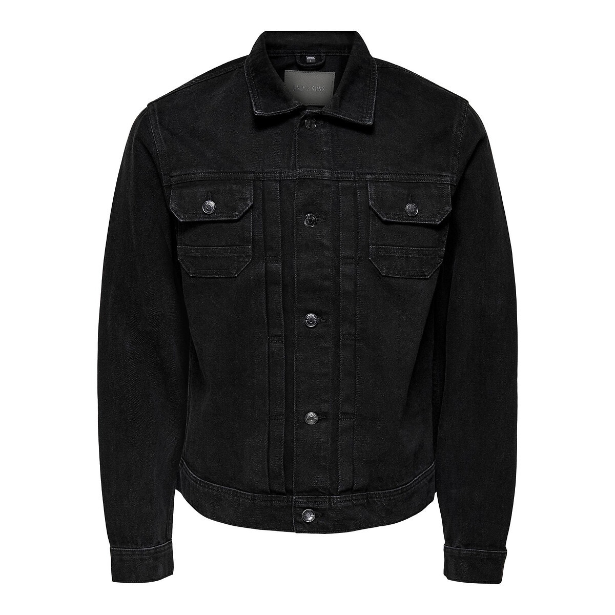 Veste en jean 2024 noir homme pas cher