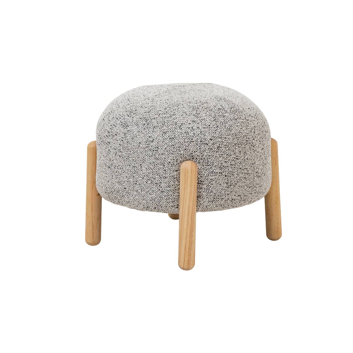 Petit tabouret en tissu bouclette NÉRIO, MADE IN MEUBLES