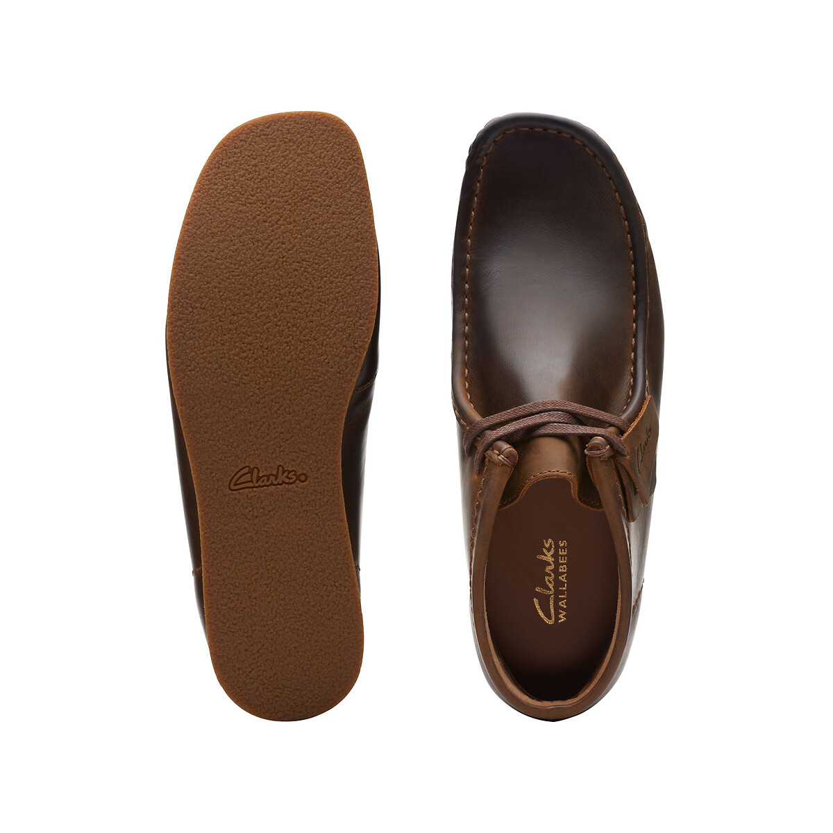 Derbies wallabee en cuir marron Clarks La Redoute