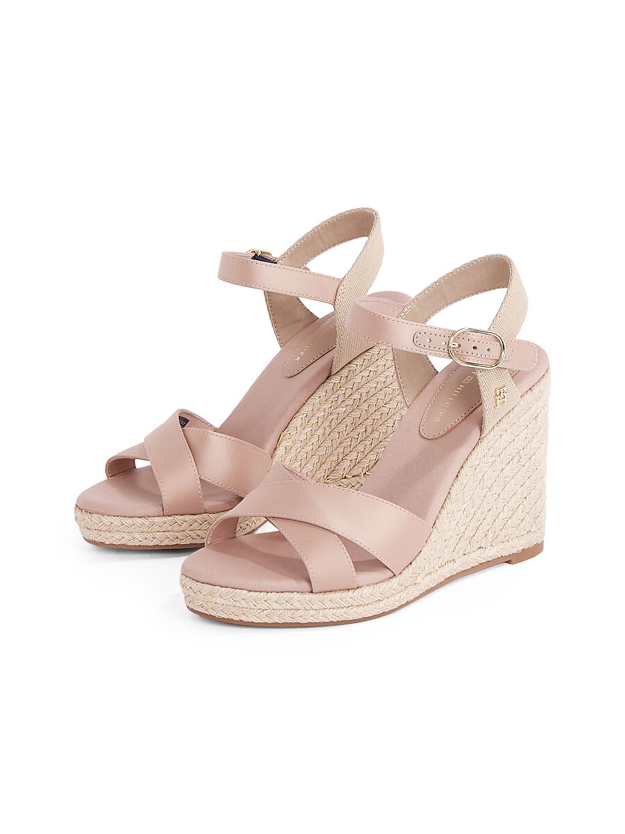 Tommy Hilfiger Sandalias de cuña de satén — foto 4
