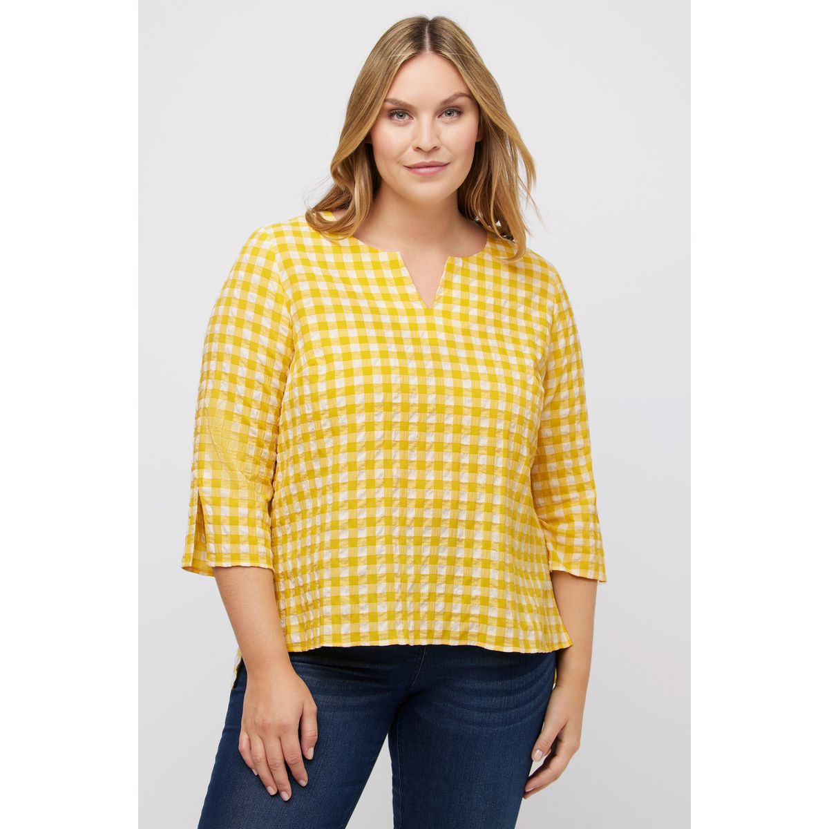 Chemise hot sale carreaux jaune