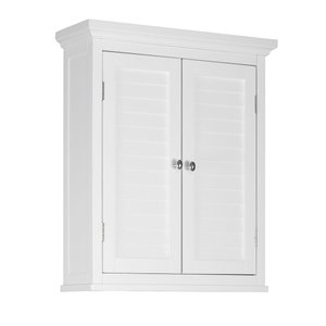 Armoire de toilette avec portes amovibles, Teamson Home, Blanc, 50 x 17 x 60