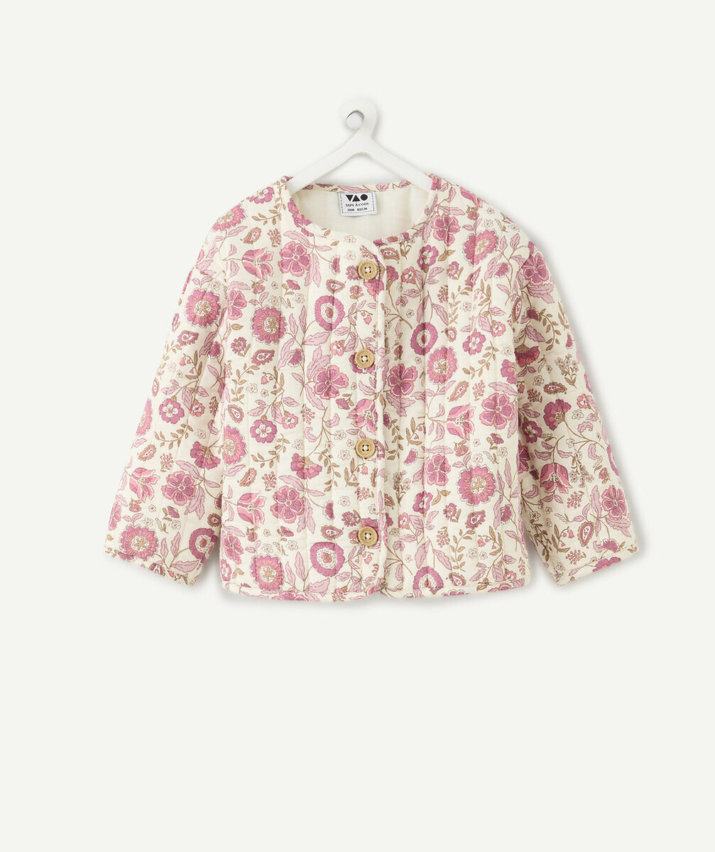 Veste boutonnée imprimée fleuri, TAPE A L'OEIL