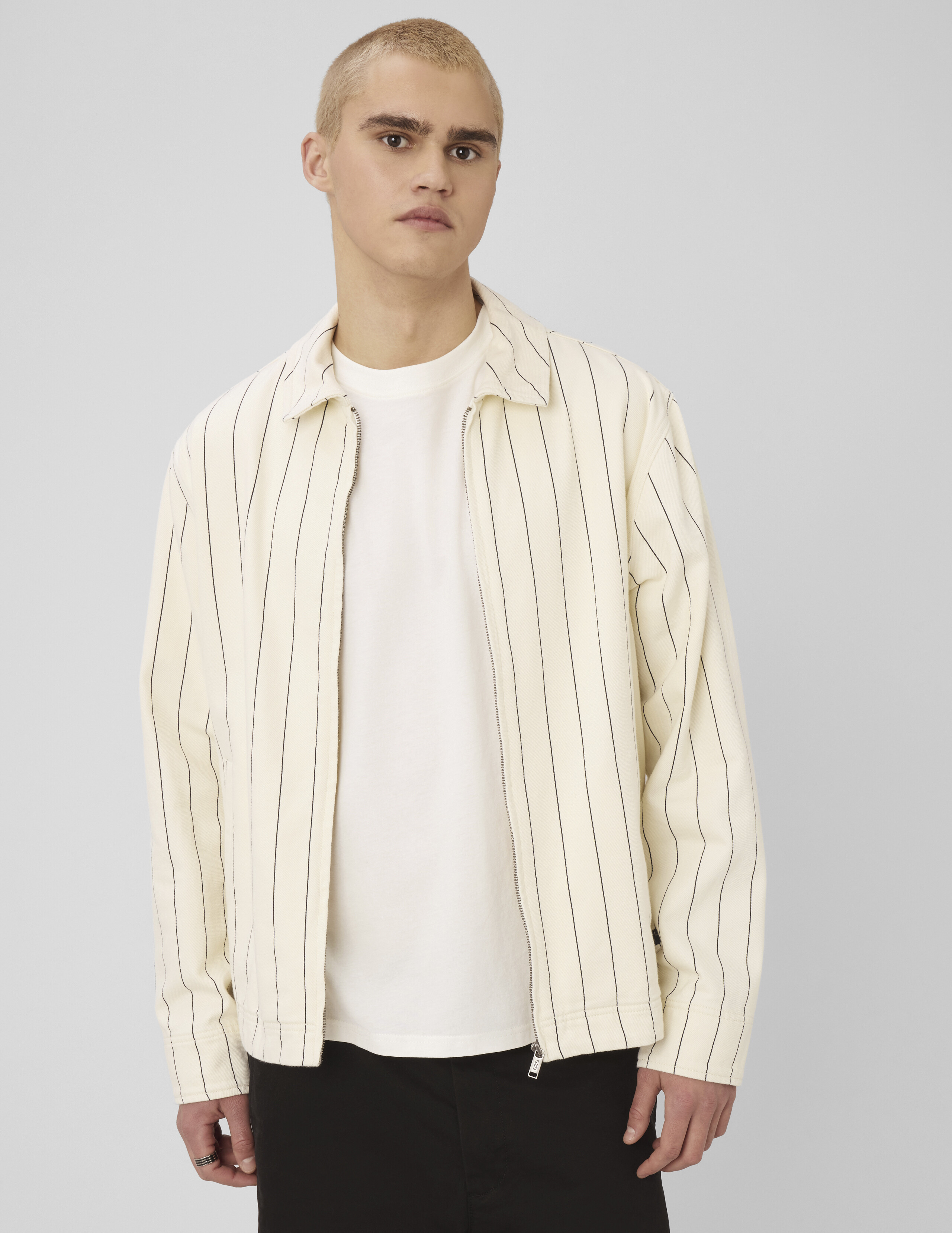 Veste zippée rayée, BZB