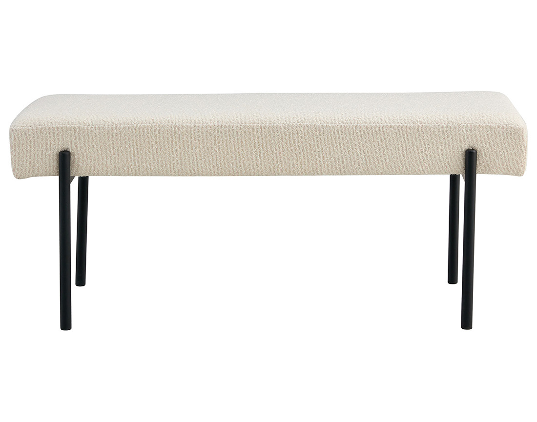 Banc en Tissu bouclette - ROMEO, BEST MOBILIER
