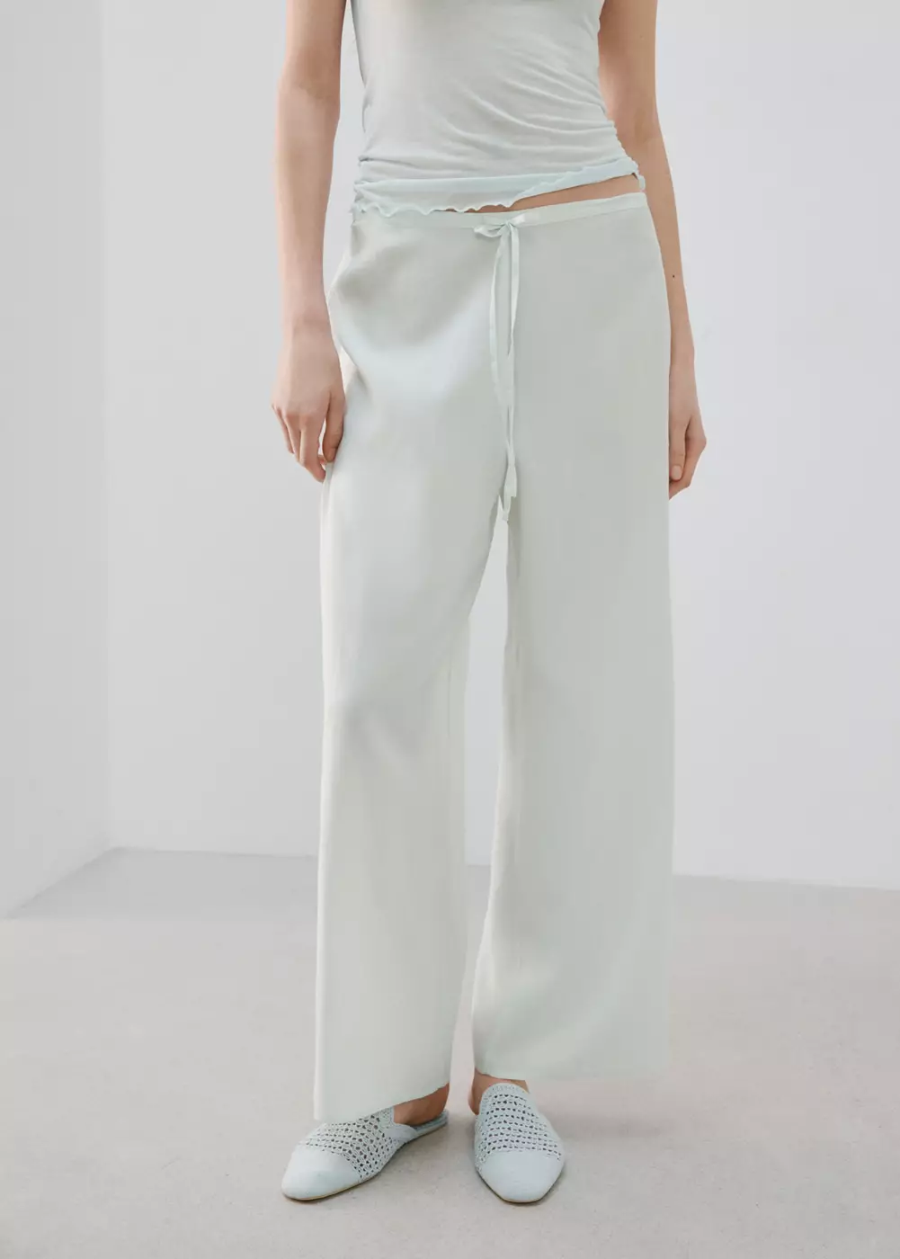 Pantalon pyjama fluide, MANGO