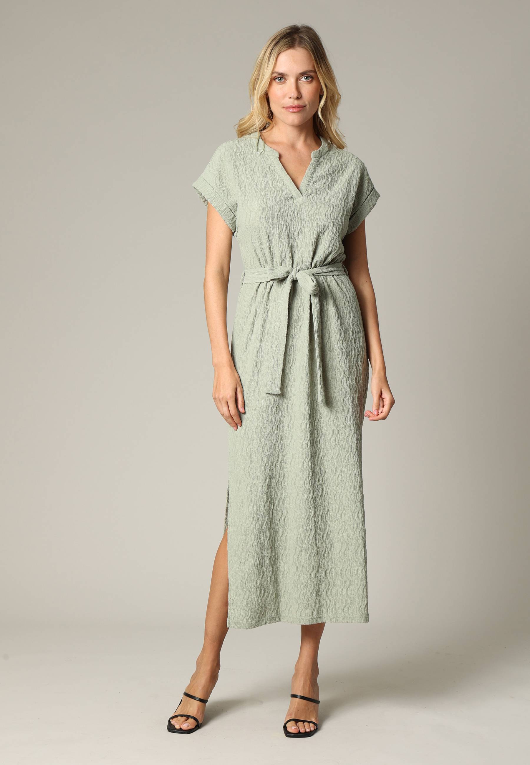 Robe longue texturée, en maille jacquard ILANGA, DEELUXE