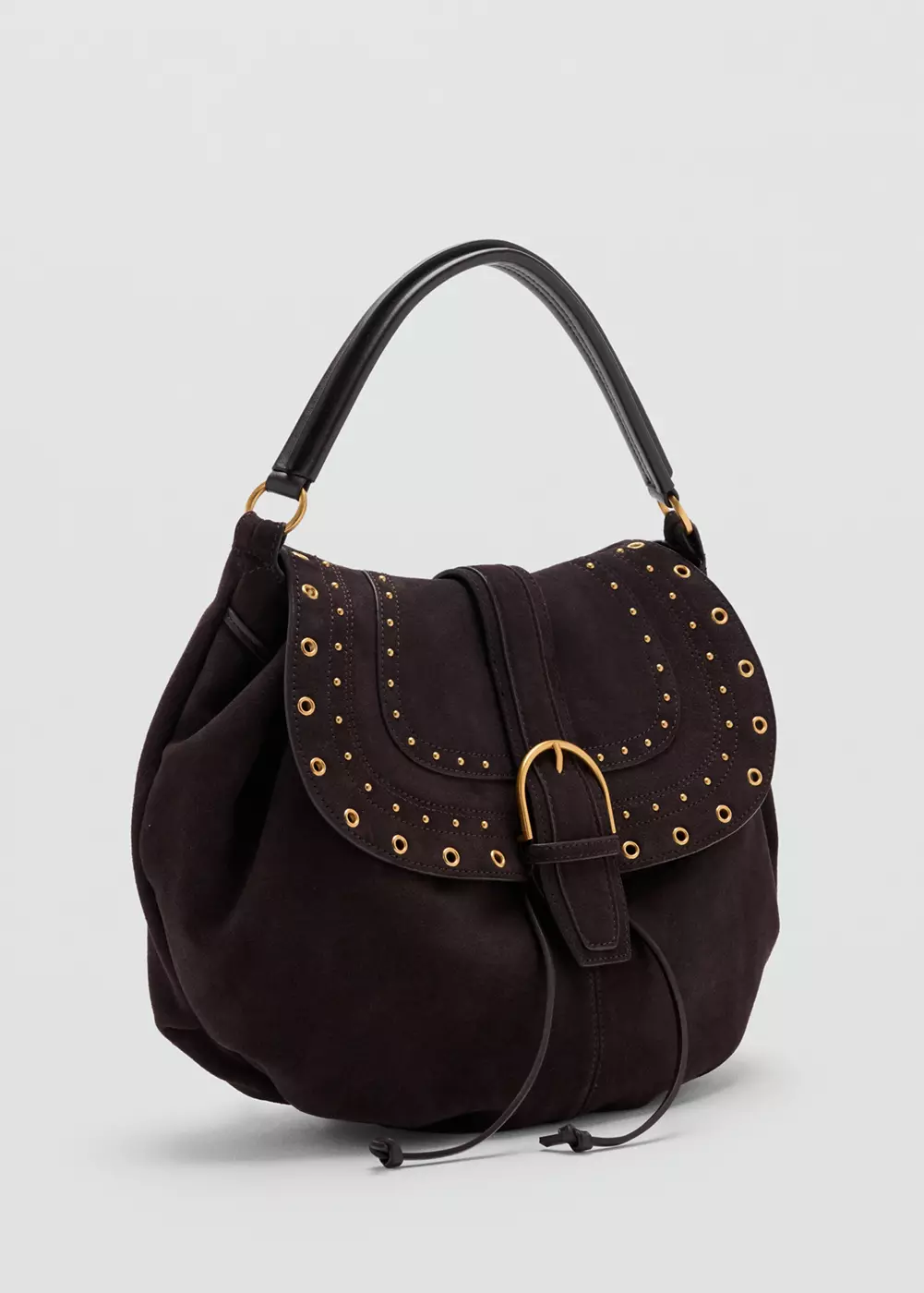 Sac clouté cuir, MANGO