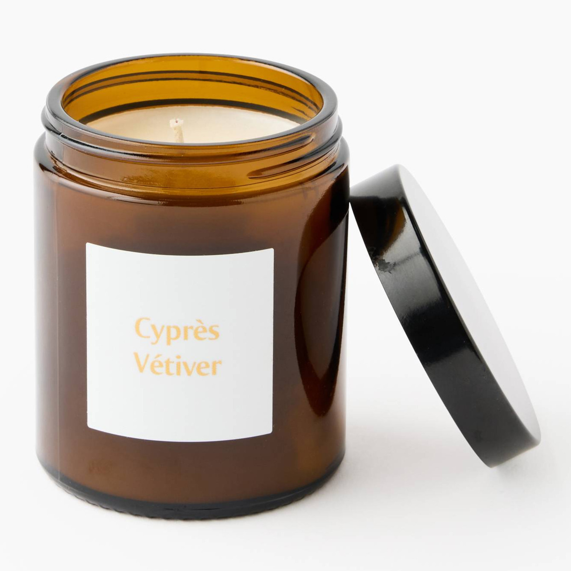 Bougie pommadier, parfum cyprès vétiver, 180gr, MONOPRIX