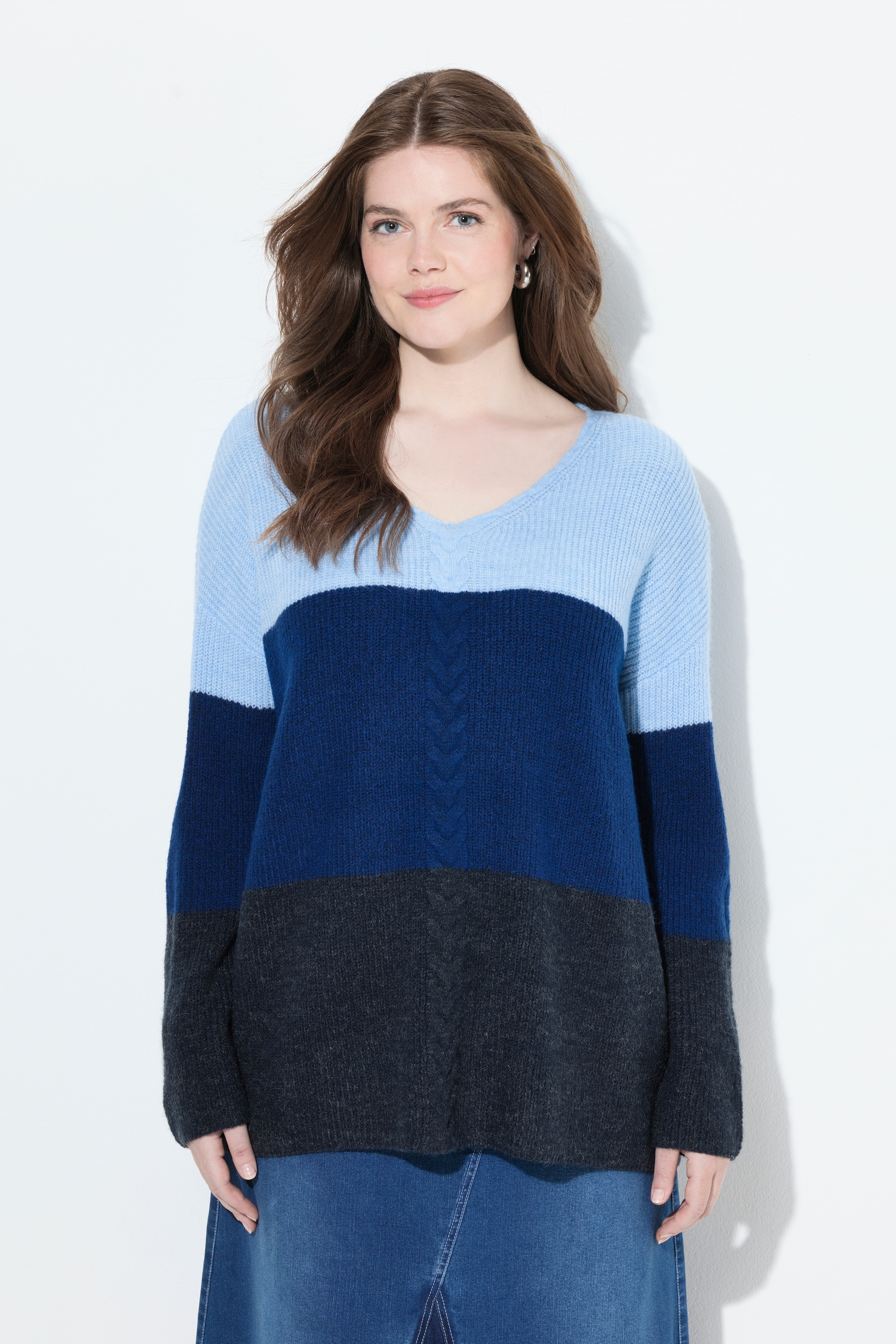 Pull esprit « colour block », motif torsadé, ULLA POPKEN