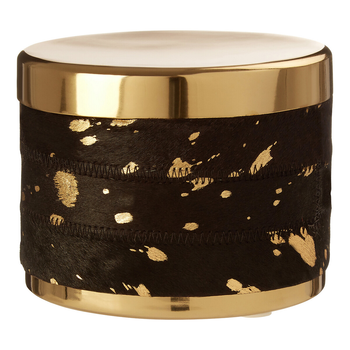 Large gold & black trinket box, gold-coloured, So'home | La Redoute