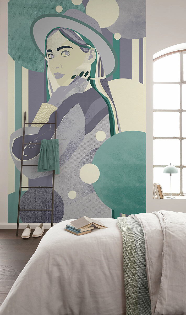 Papel de parede Woman Hat Color, INTERELIFE, INTERELIFE