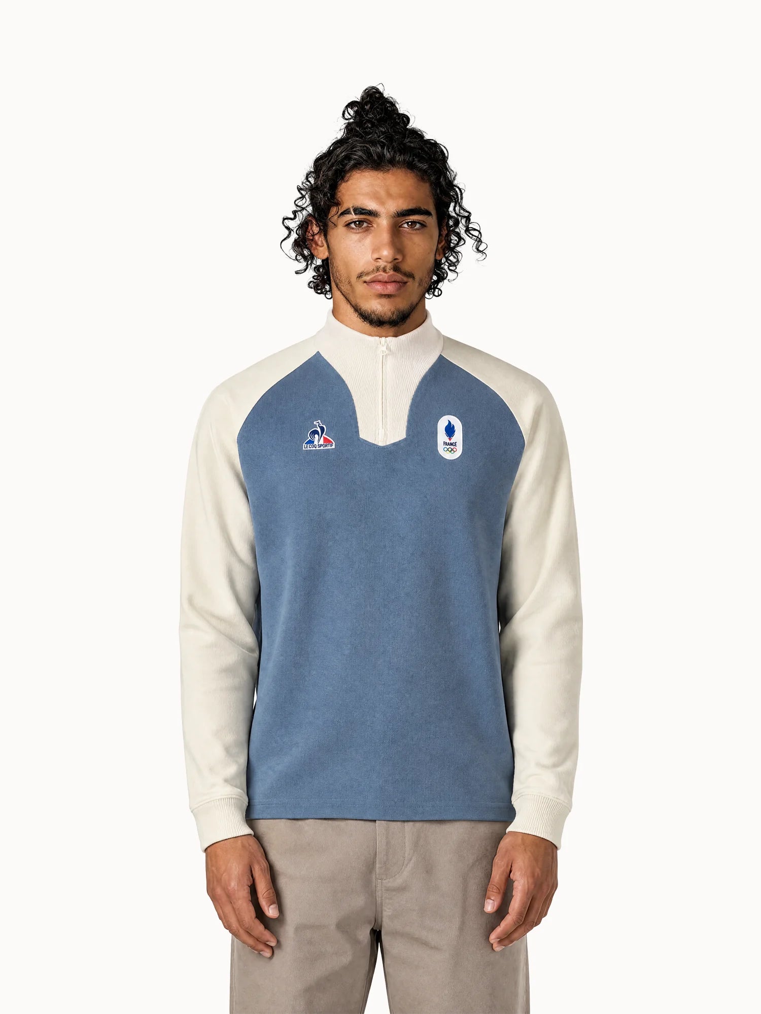 Polo manches longues Équipe de France Olympique 2026 Jeux Olympiques EQUIPE DE FRANCE, LE COQ SPORTIF