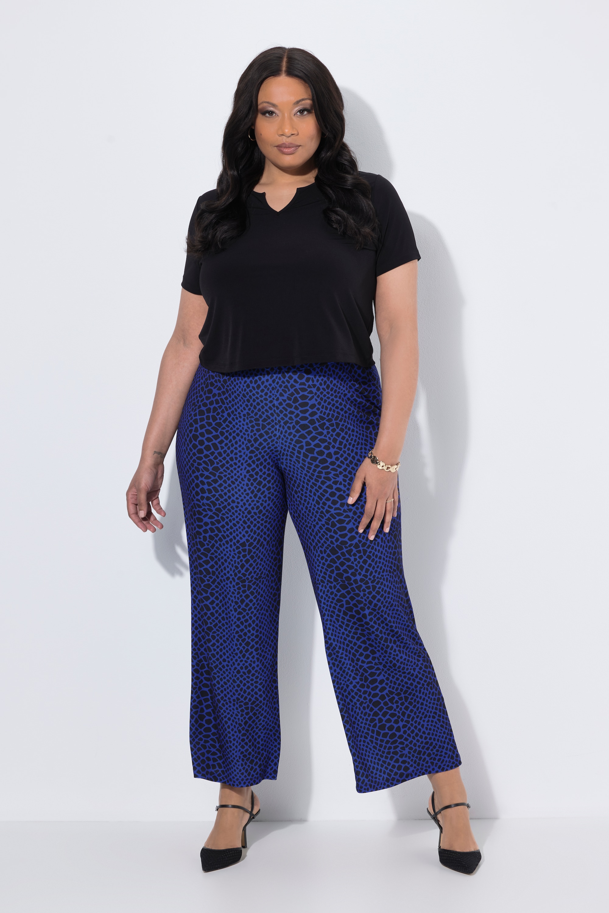 Pantalon en jersey, motif peau de serpent, ULLA POPKEN