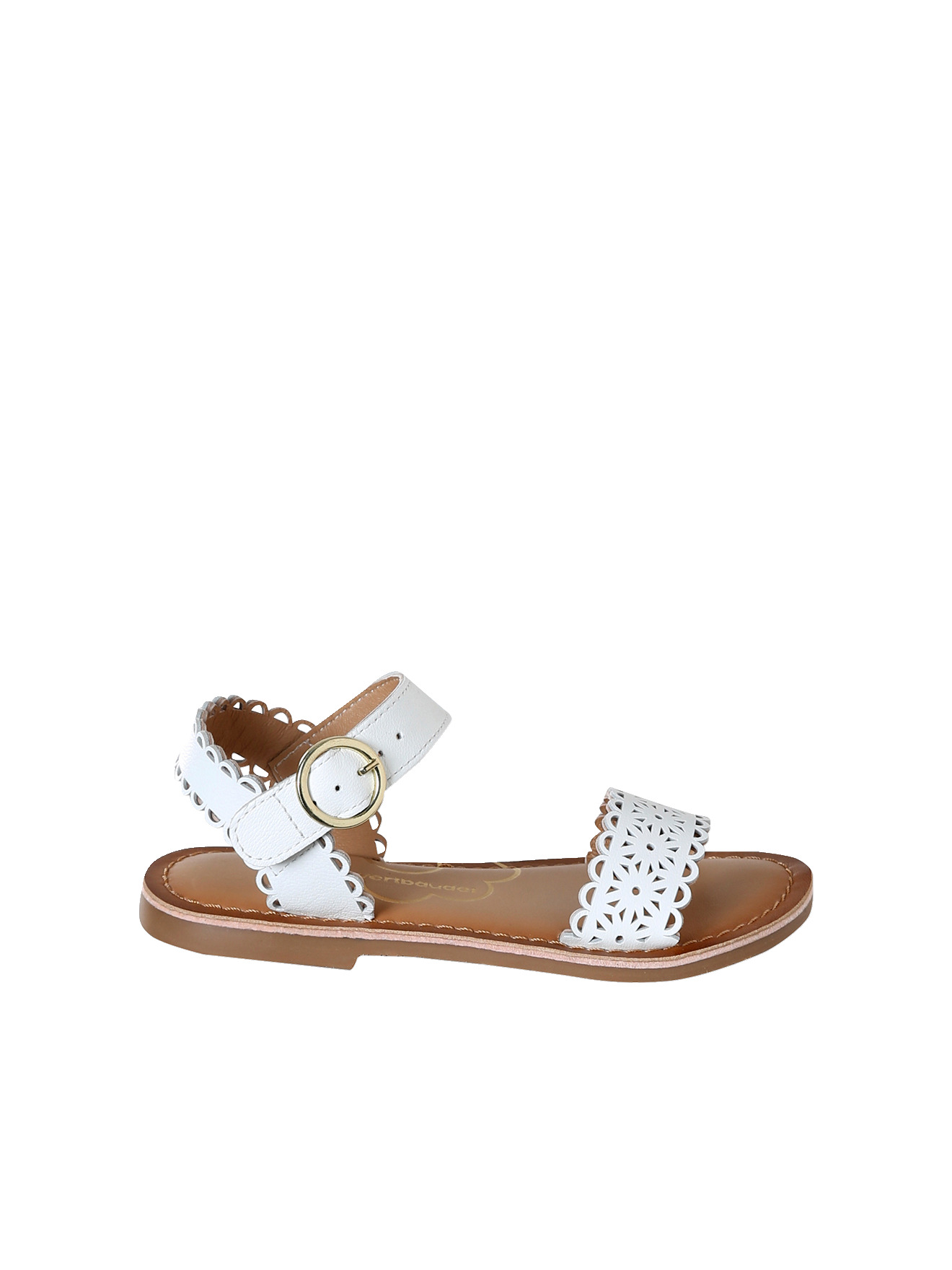 Sandales cuir boucle, VERTBAUDET
