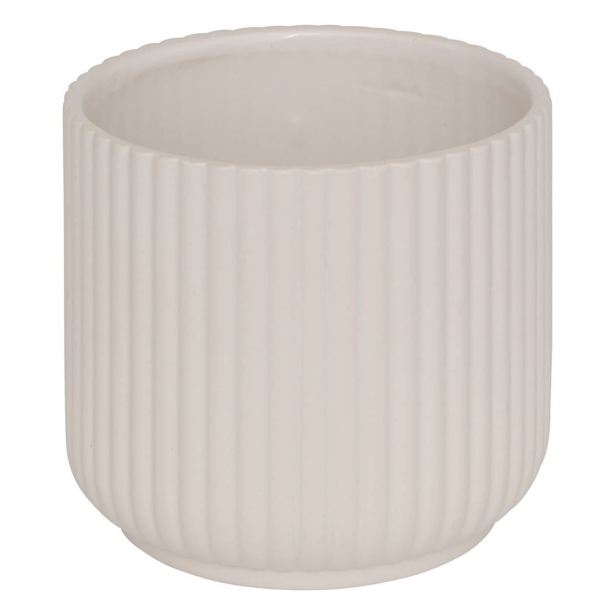 Cache-pot cylindrique cannelé NURIA, ATMOSPHERA