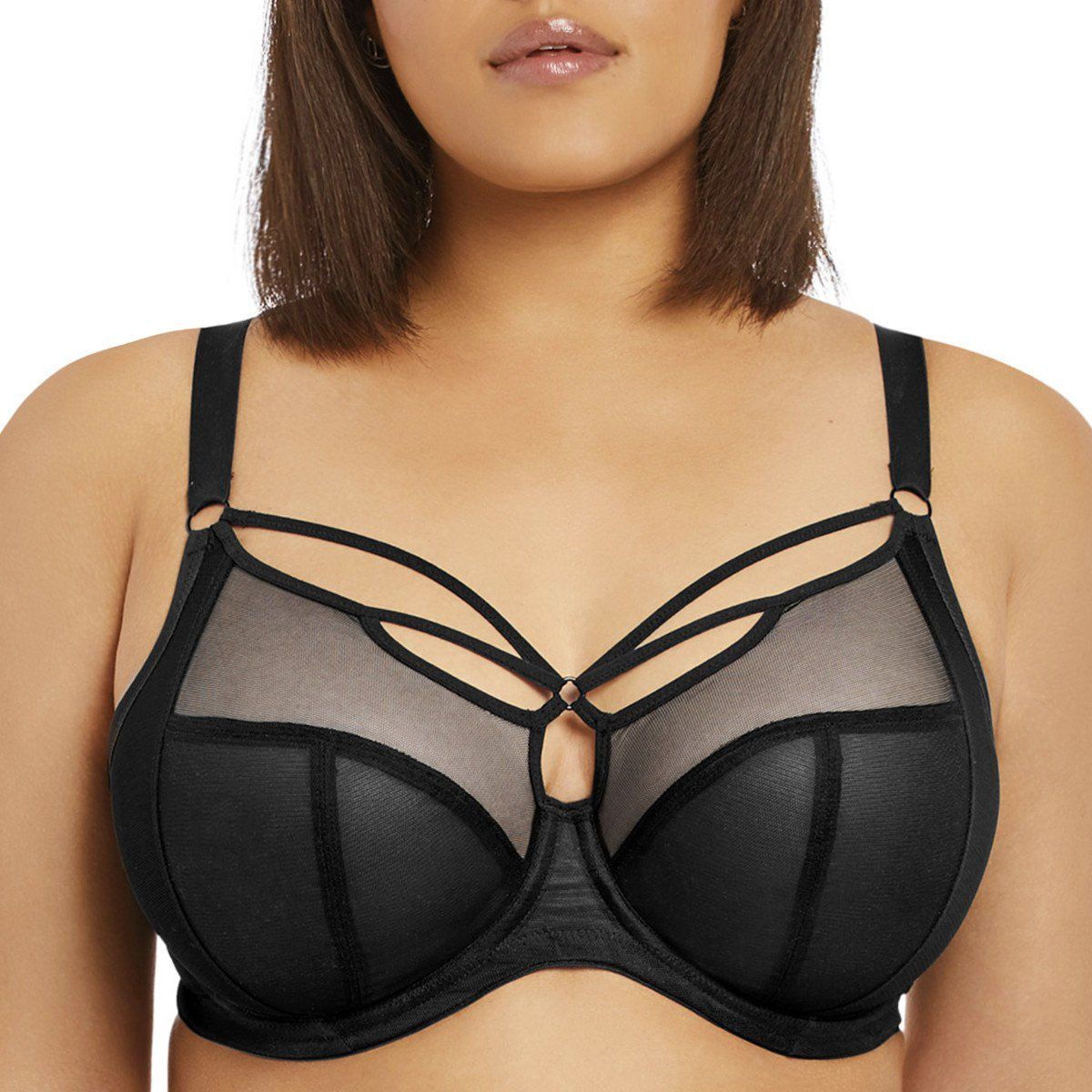 Soutien gorge grande taille d collet lani res sachi noir Elomi