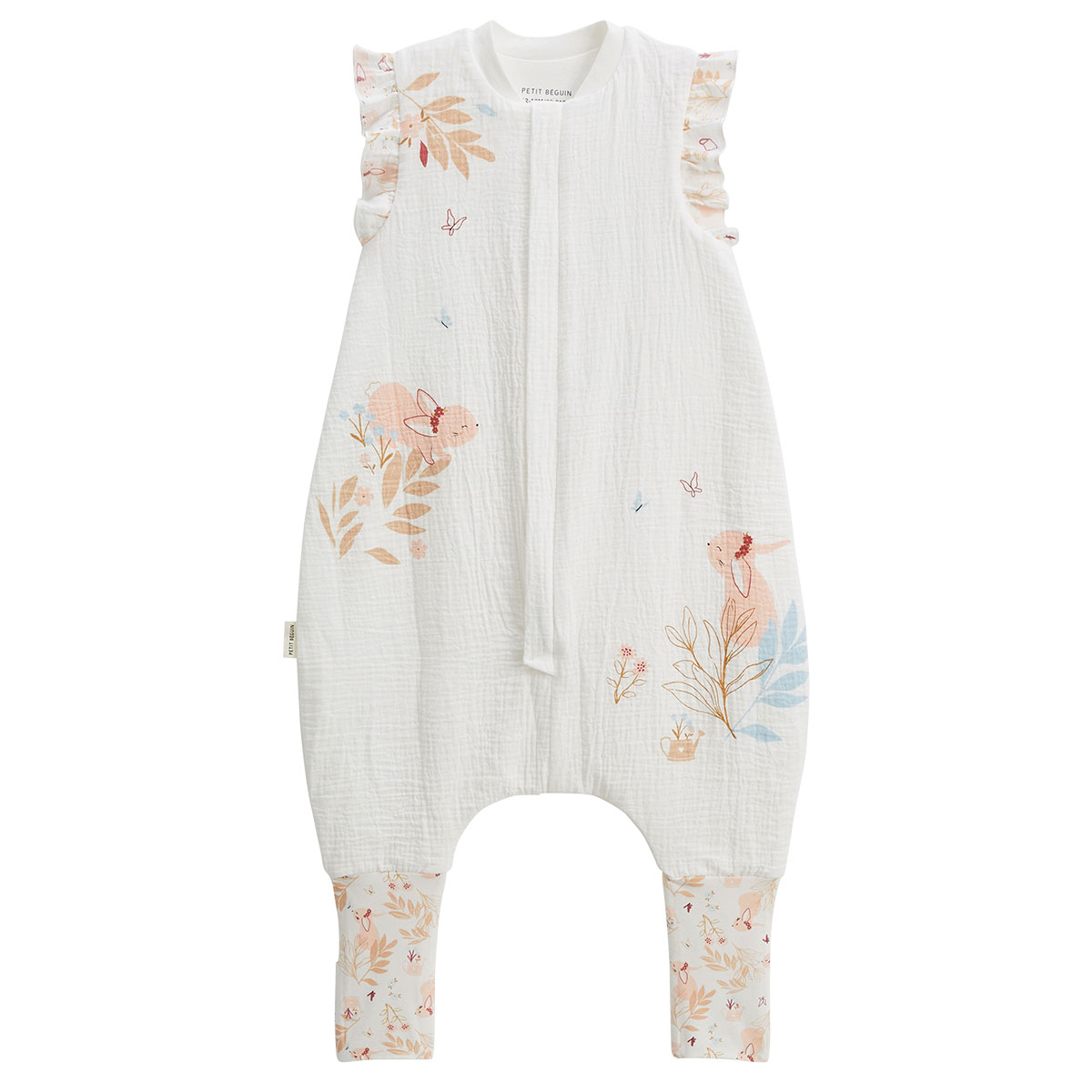 Turbulette TOG 0,5 en gaze de coton avec pieds retroussables Praline, PETIT BEGUIN