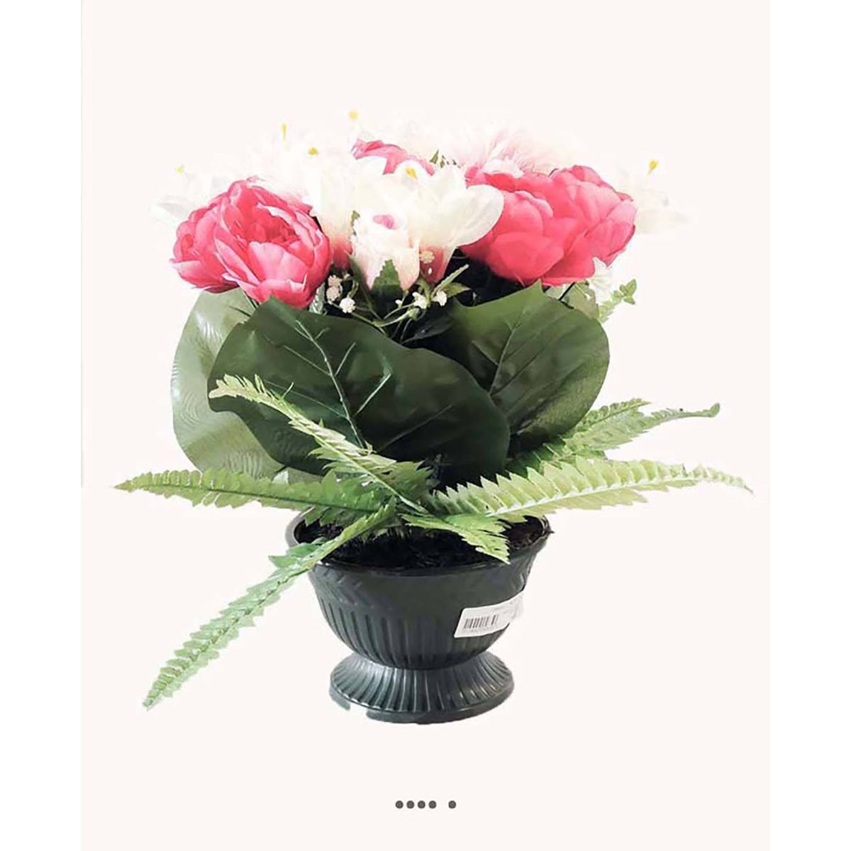 Fleurs artificielles pour cimetière coupe pivoines, lys et gerberas h45cm  d45cm rose - couleur: rose soutenu Artificielles | La Redoute