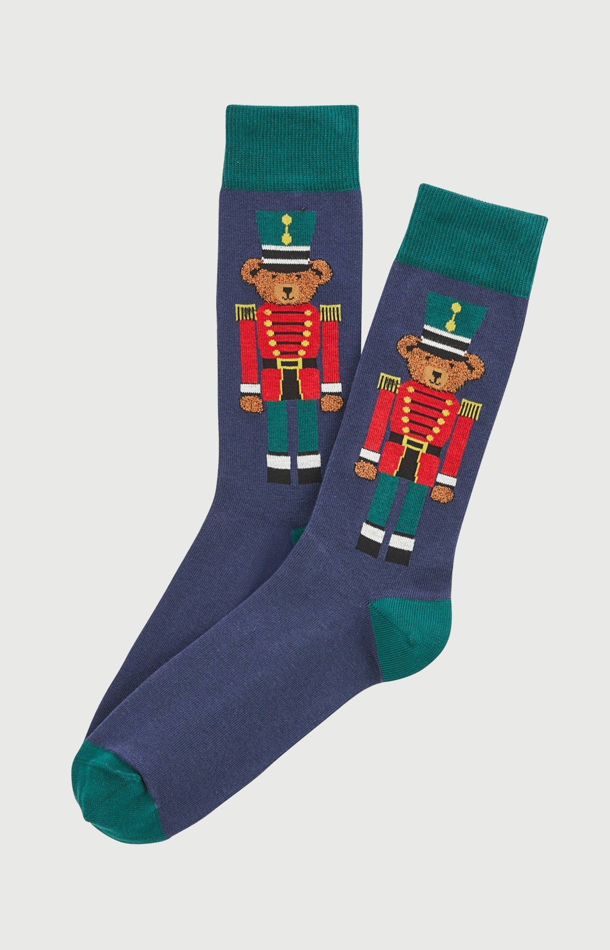 Chaussettes en coton imprimé Teddy Casse-noisette Marine, ARTHUR