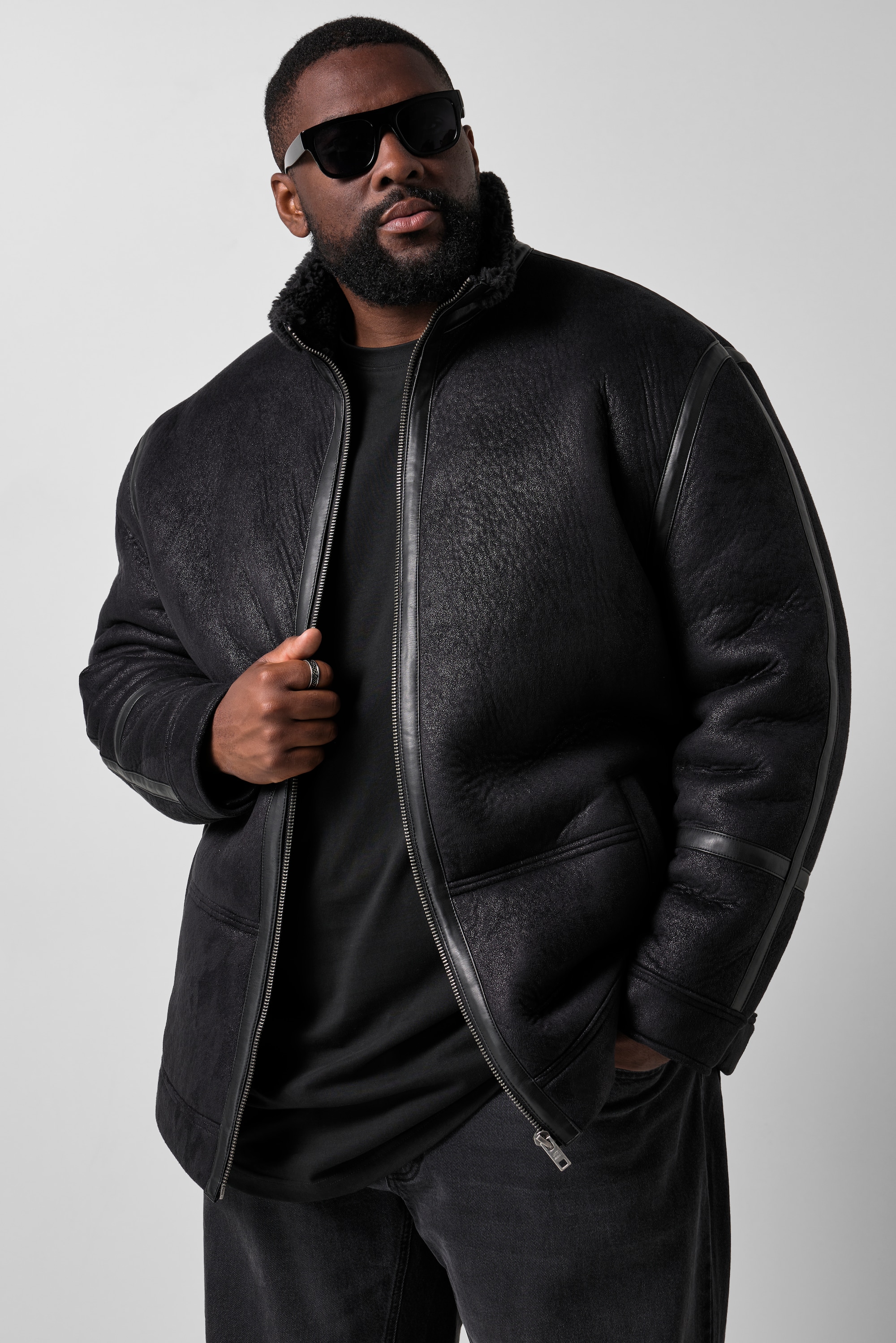 Veste végane aspect cuir, STHUGE
