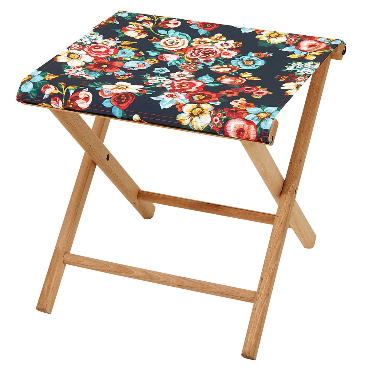 Pliant pêcheur en eucalyptus, motif fleuri, SAKURI, VENT DE BOHÈME