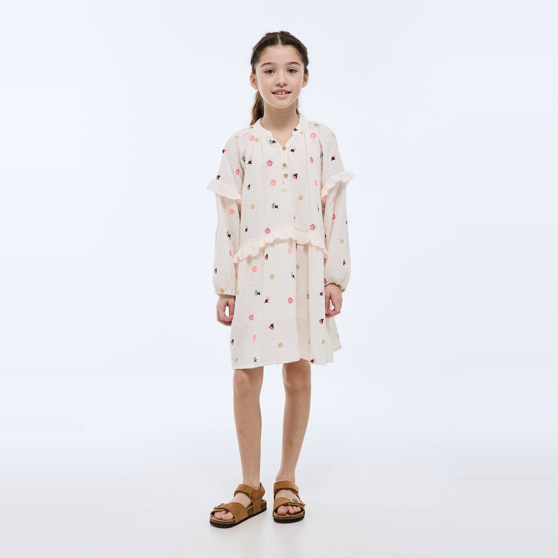 Robe imprimée en coton, MONOPRIX