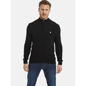 Gilet Homme En Maille Coton Jan Vanderstorm Norander - Coupe +Fit Pour Grande Taille, Fermeture éclair