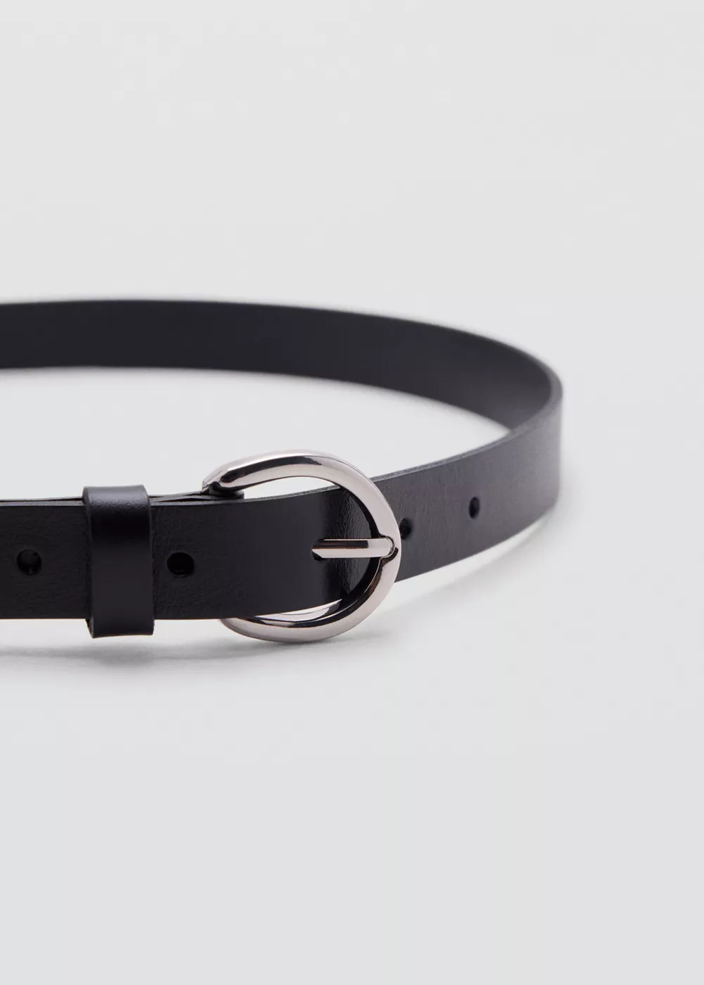 Ceinture cuir boucle ovale, MANGO