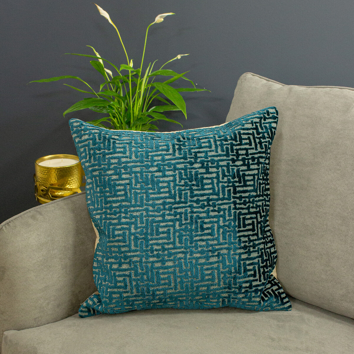 Delphi Velvet Jacquard Cushion, PAOLETTI