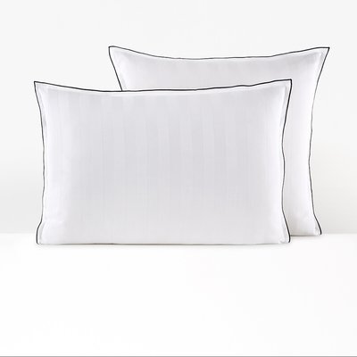 Victor Striped Washed Cotton Satin Pillowcase LA REDOUTE INTERIEURS