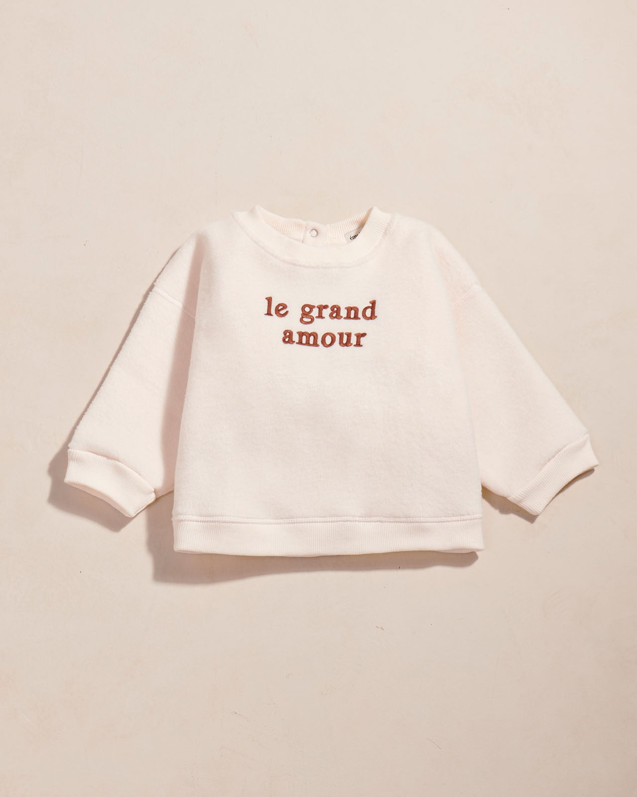 Sweat brodé en polaire recyclée, LE GRAND AMOUR, EMOI EMOI