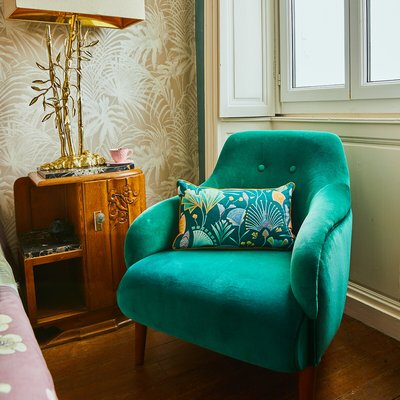 Emerald Fan Filled Cushion 30x50cm THE CHATEAU BY ANGEL STRAWBRIDGE
