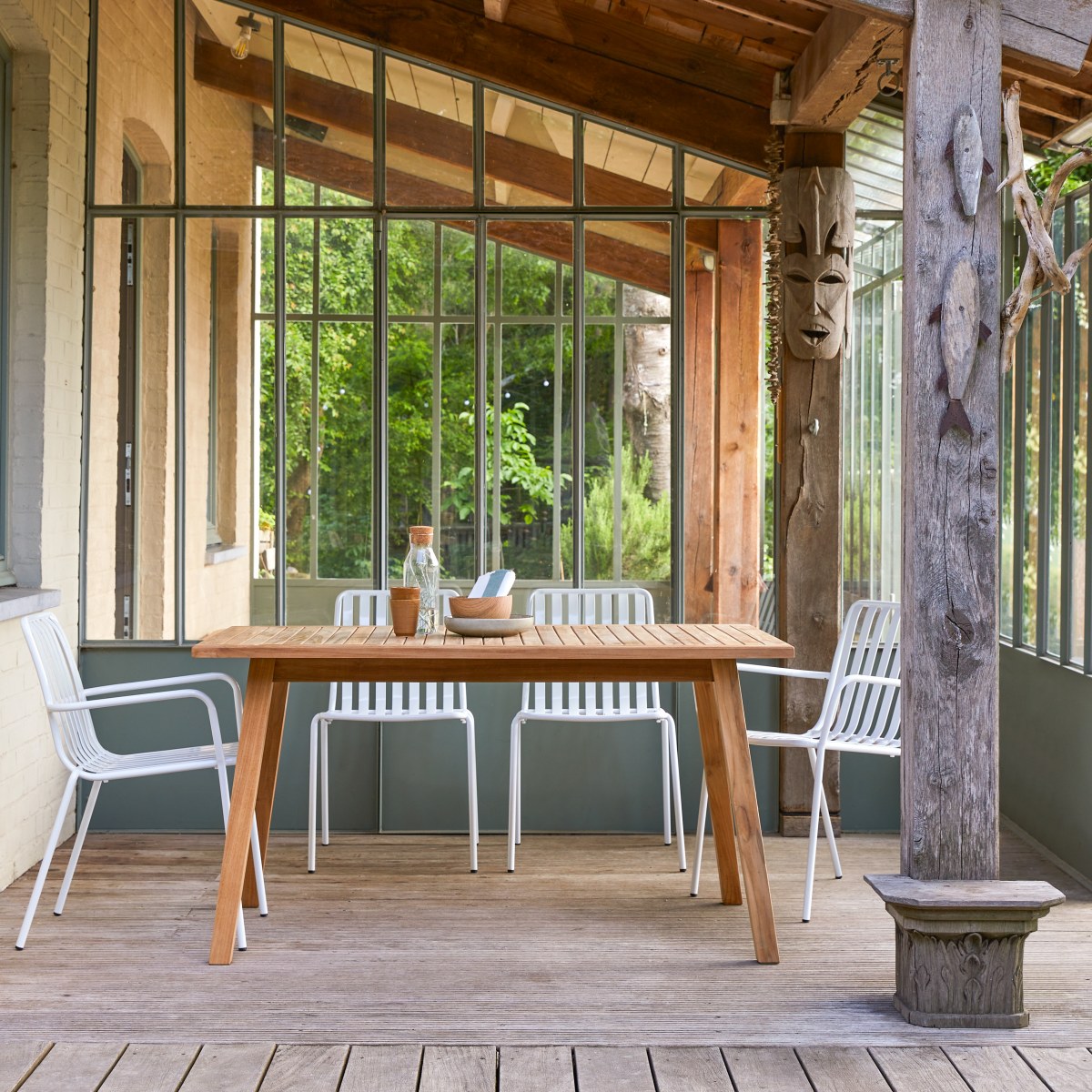 Table de jardin en Teck massif, PAMOA, TIKAMOON
