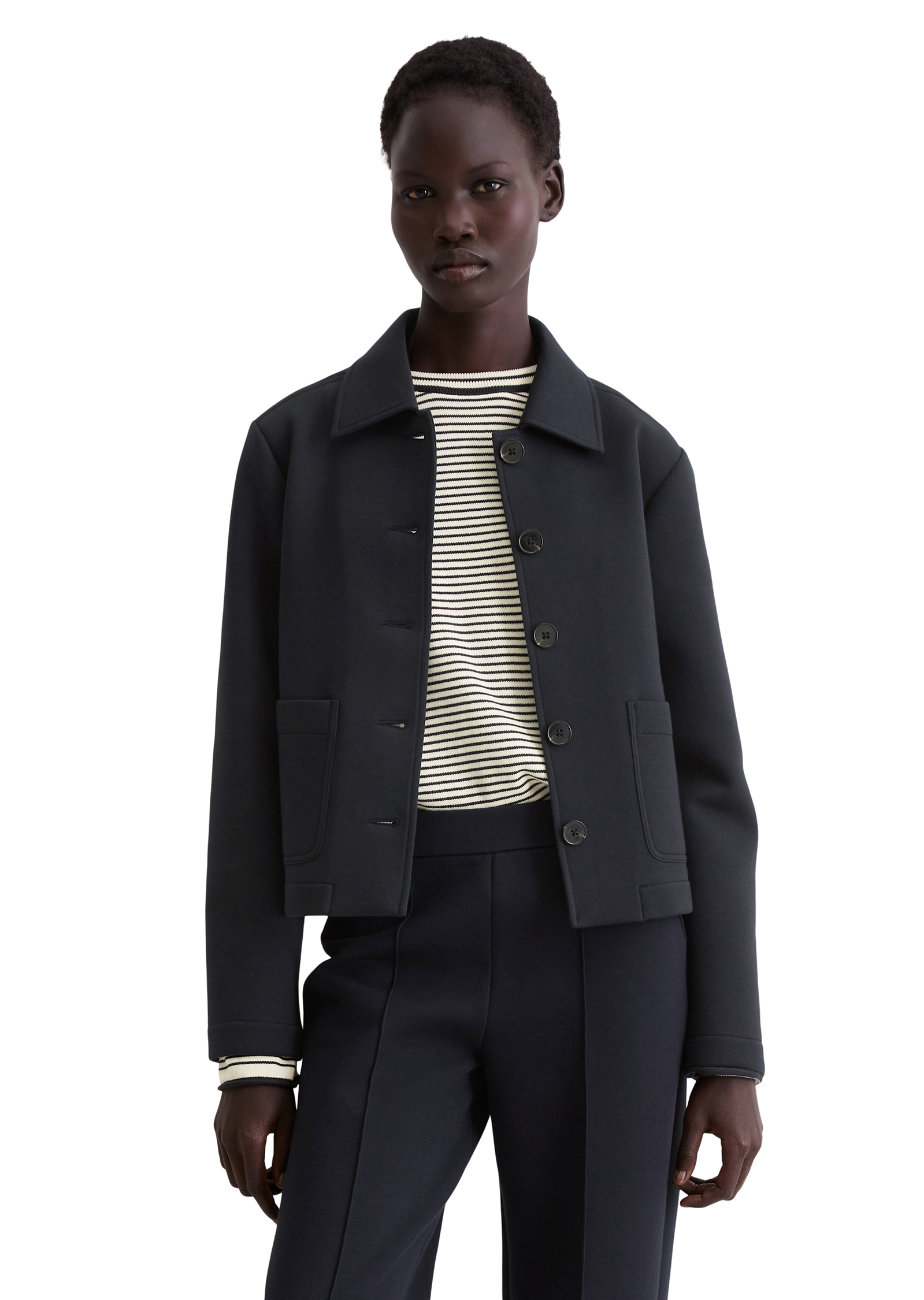 Veste en jersey régulière en mélange de coton organique, MARC O'POLO