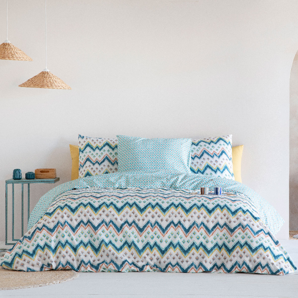 Housse de couette réversible en coton BATU, NAF NAF HOME