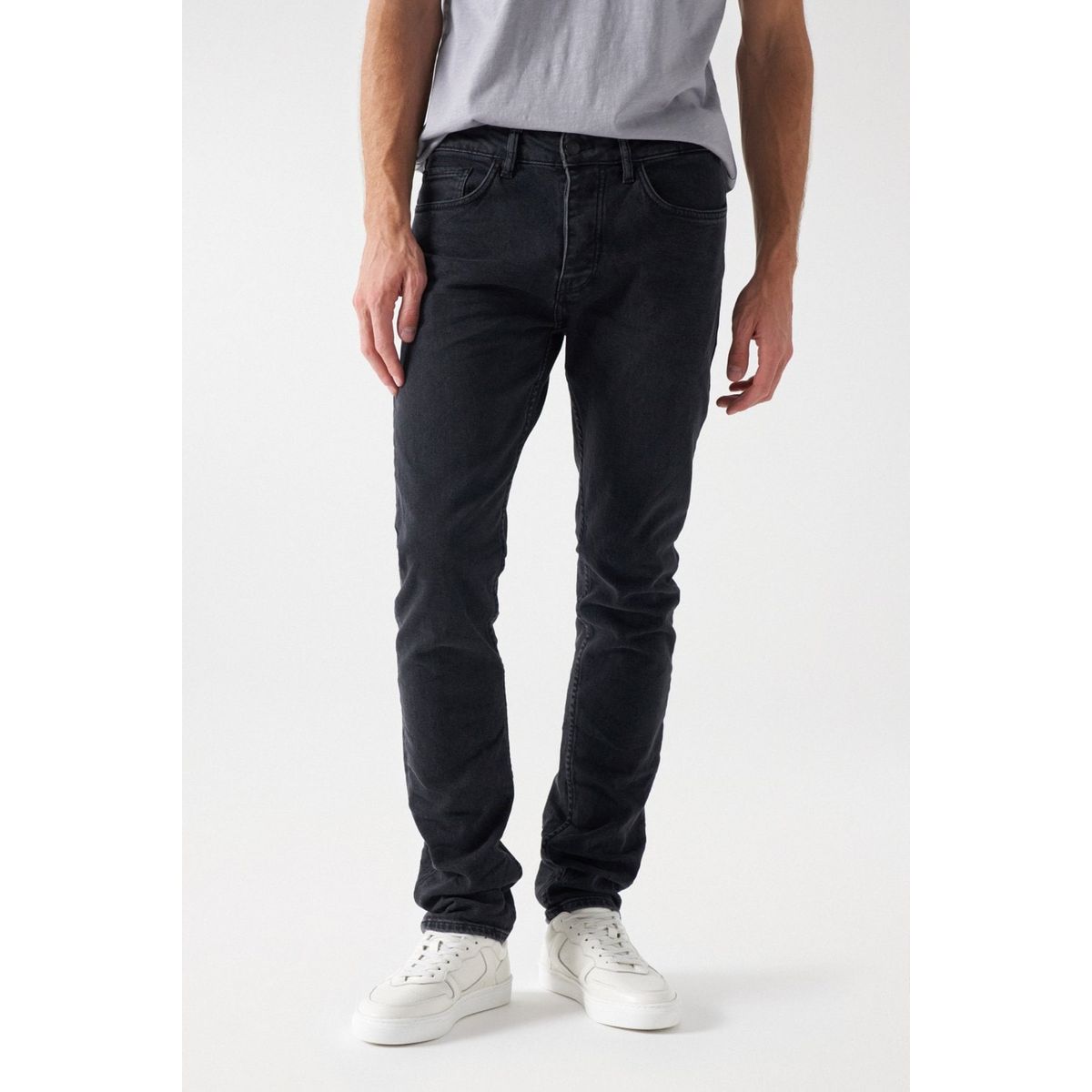 Jeans homme noir clearance delavé