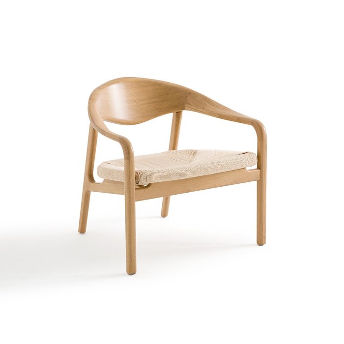 Image 0 Fauteuil bas en chêne et corde tressée, Madi AM.PM Fauteuil bas en chêne et corde tressée, Madi AM.PM image 0