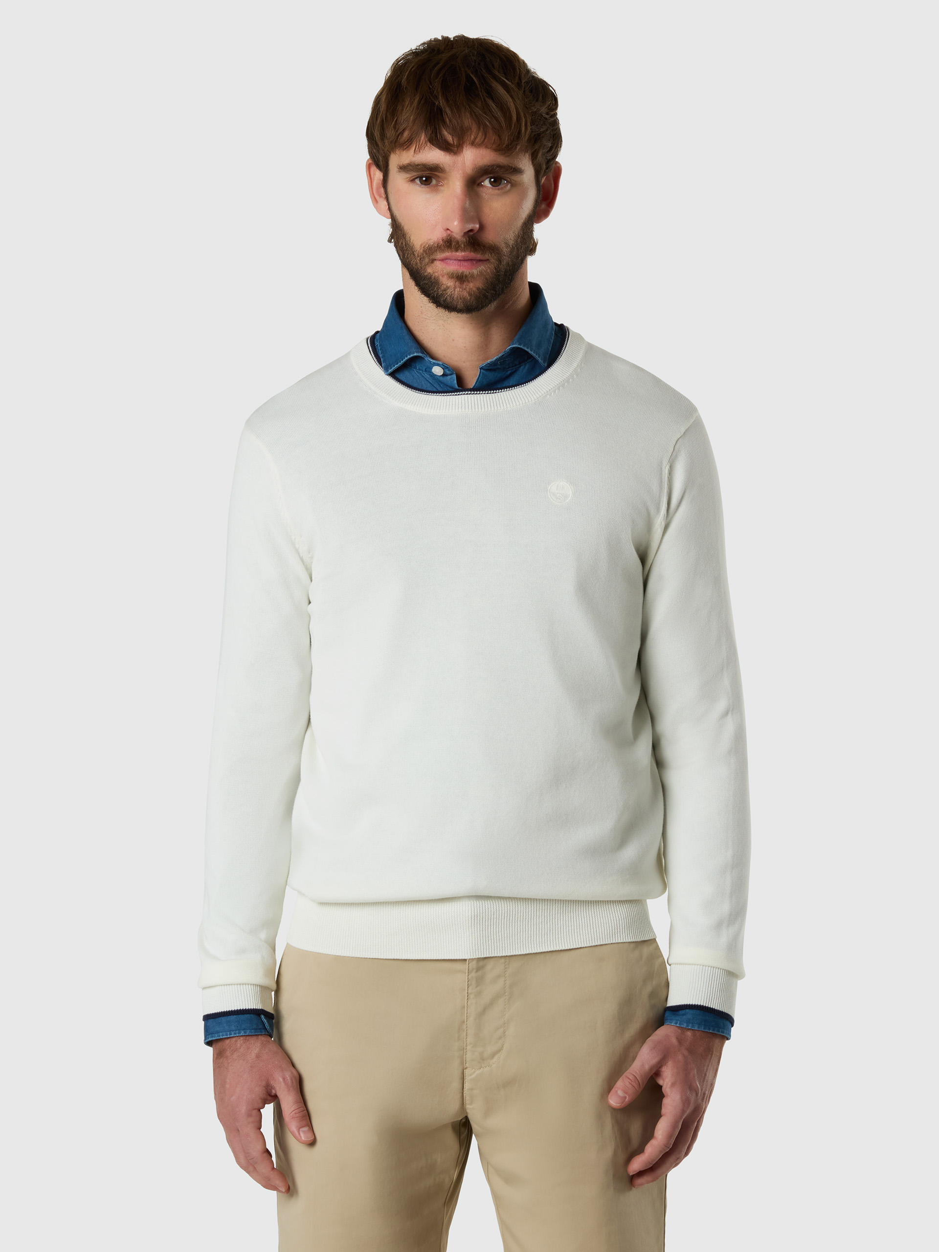 Pull à col rond avec logo tonal, NORTH SAILS