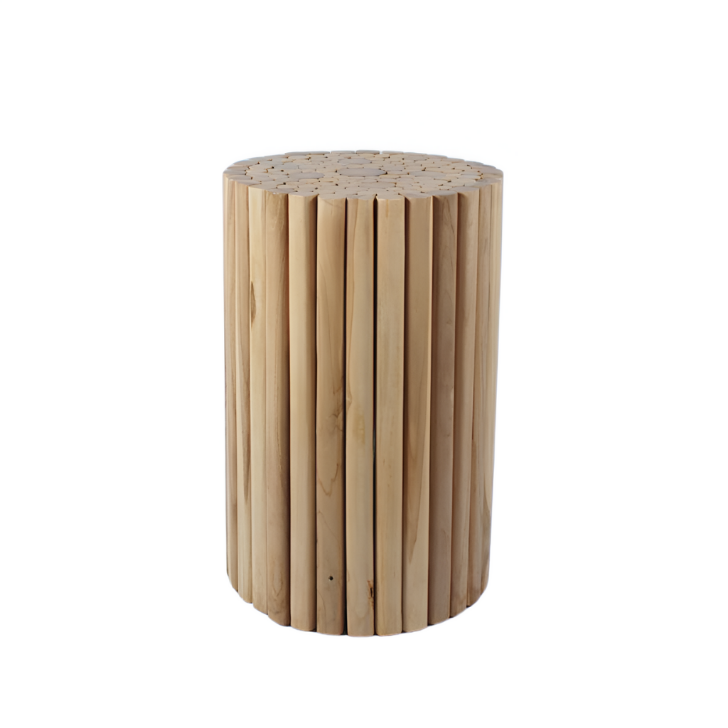 Table d'appoint ronde en teck JATI, HYDILE