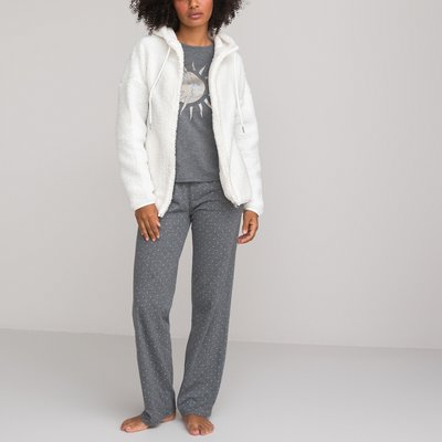 Cotton 3-Piece Pyjamas with Fleece Jacket LA REDOUTE COLLECTIONS
