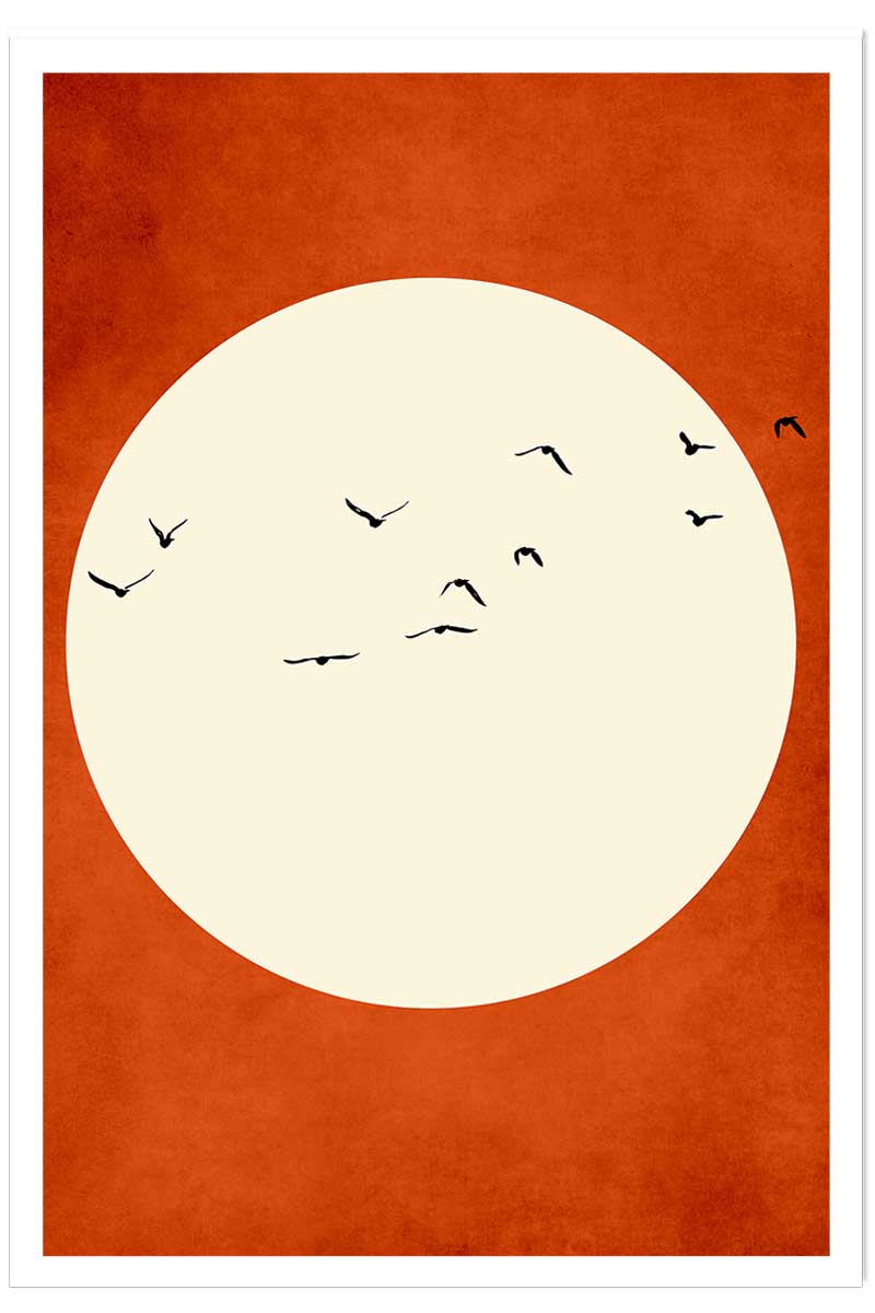 Affiche illustration ""Chaleur rouge"", HEXOA