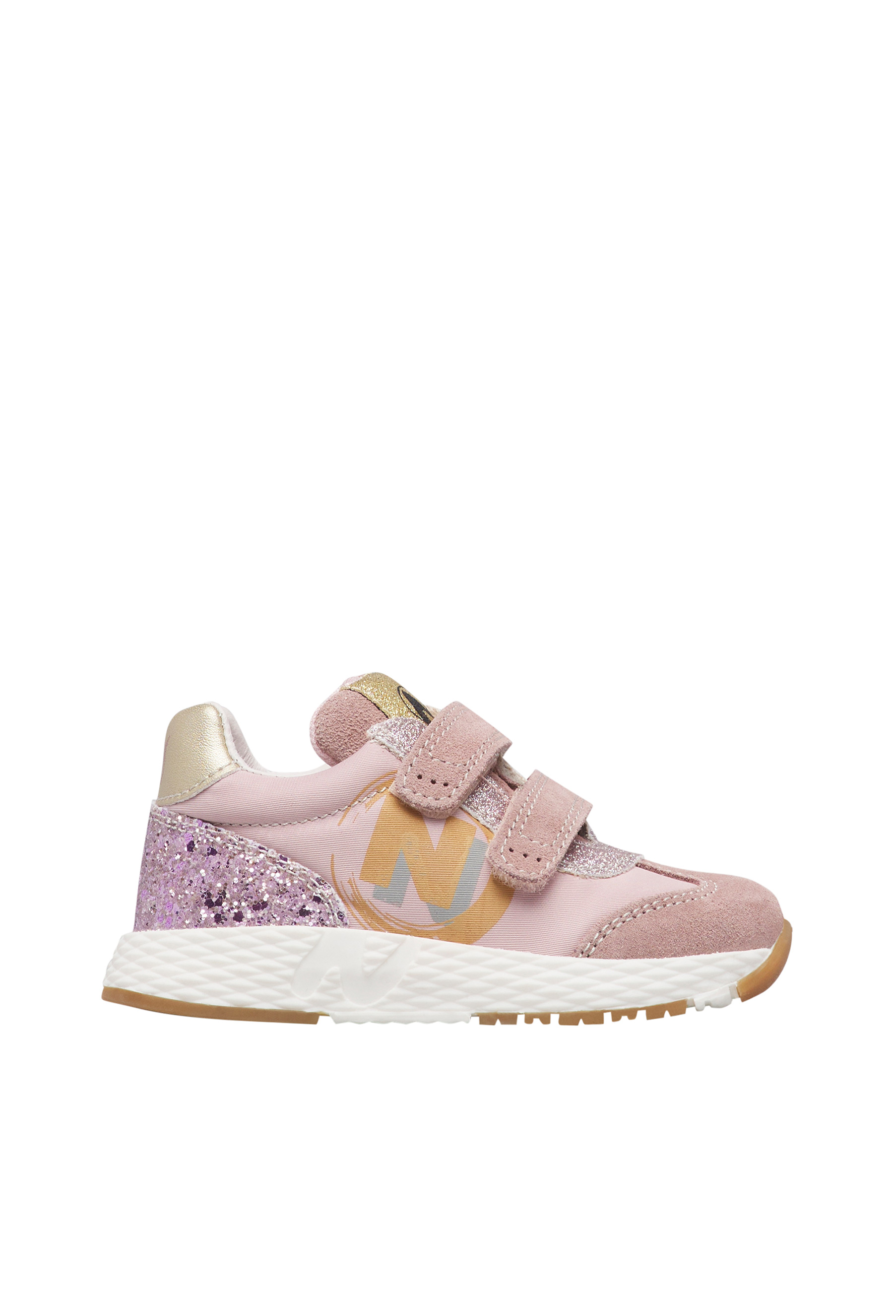 Sneakers en cuir et tissu avec des paillettes JESKO 2 VL., NATURINO
