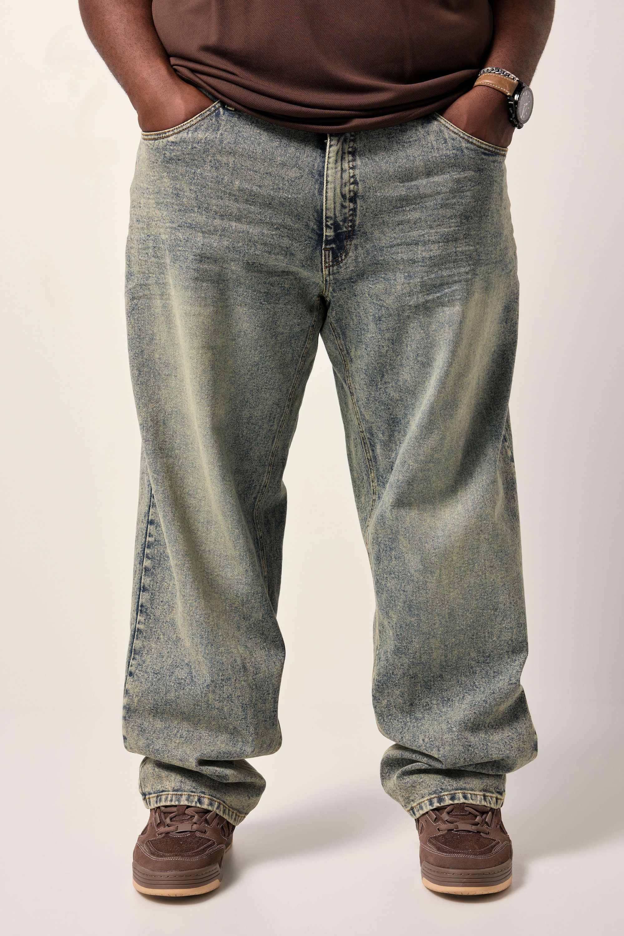 Jean 5 poches, dirty denim, STHUGE