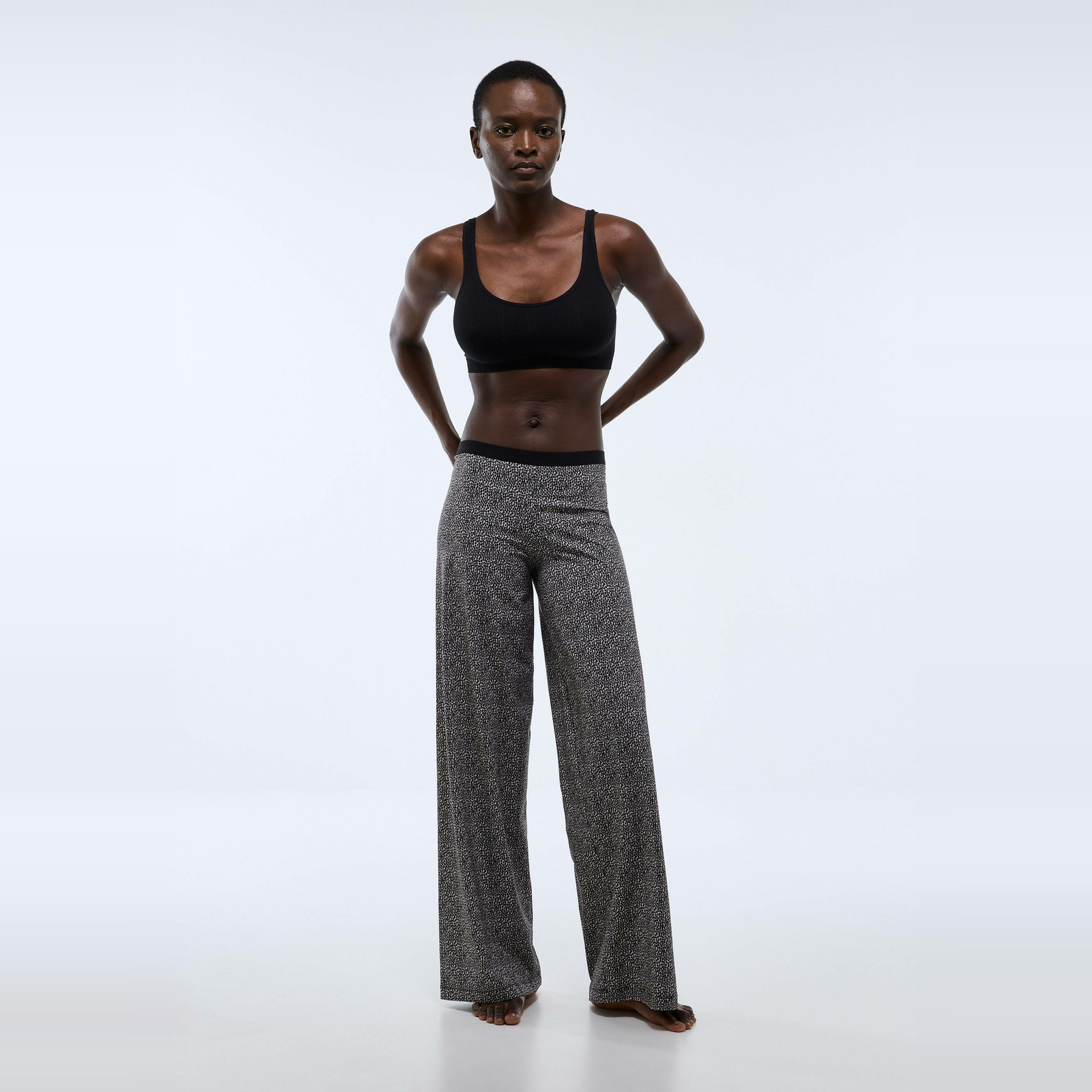 Pantalon de plage imprimé, MONOPRIX