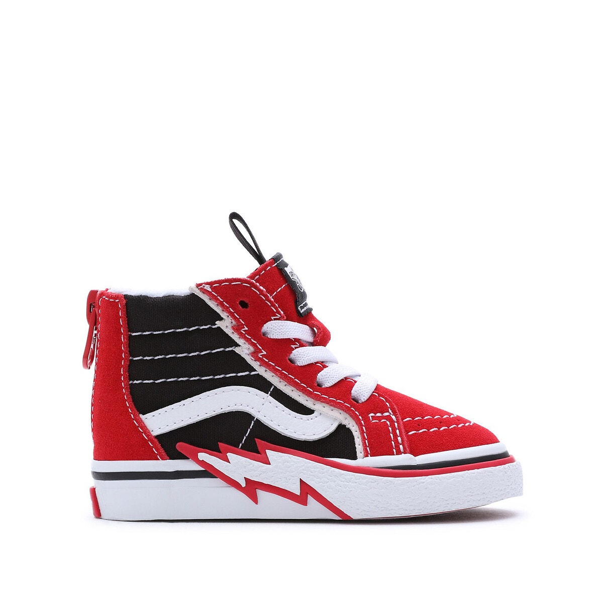 Vans montante hotsell noir et rouge