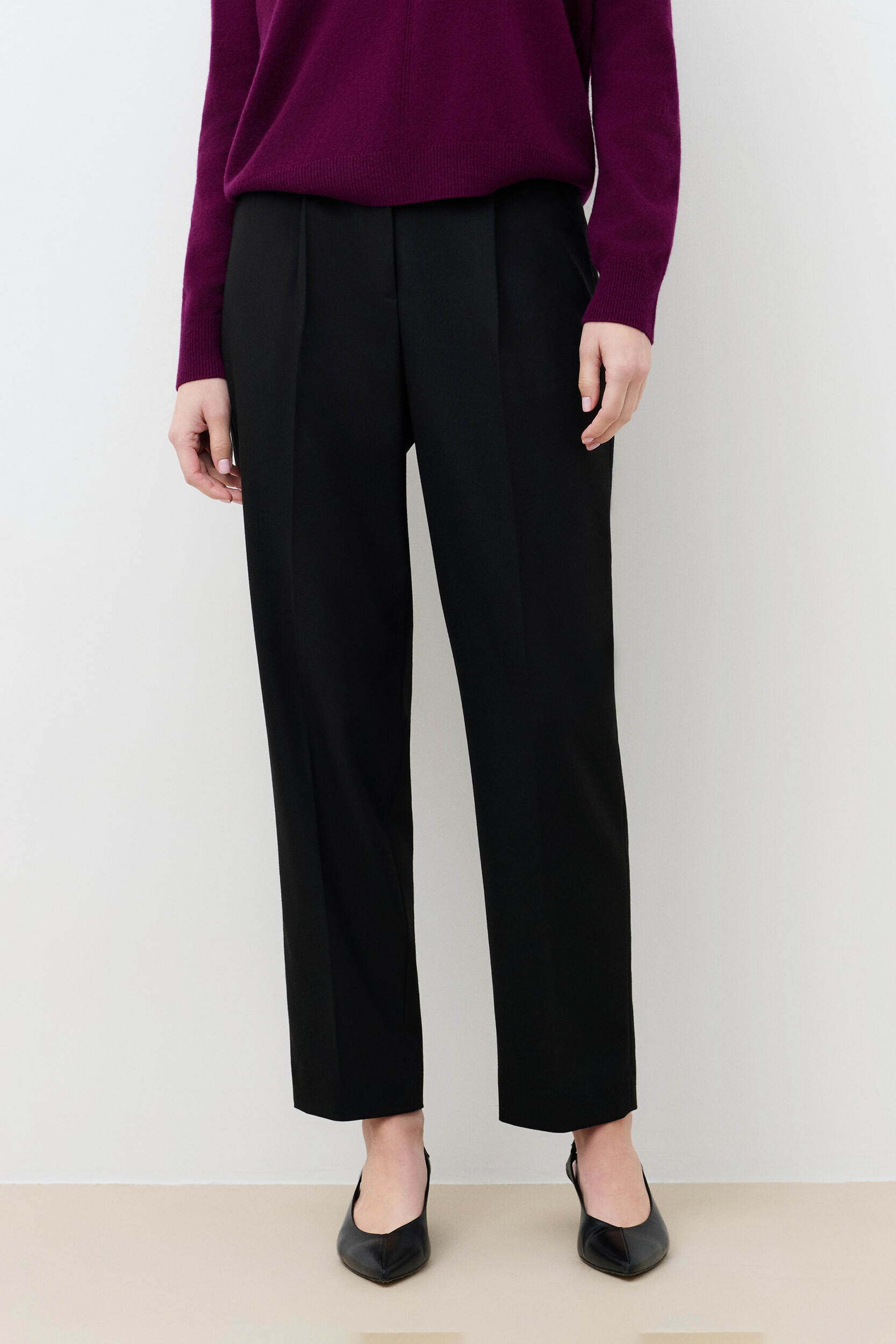 Pantalon droit taille haute POLYGONE, CAROLL